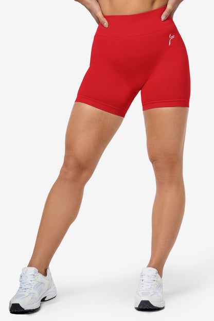 Dark Red Lunge Scrunch Shorts - for dame - Famme - Shorts