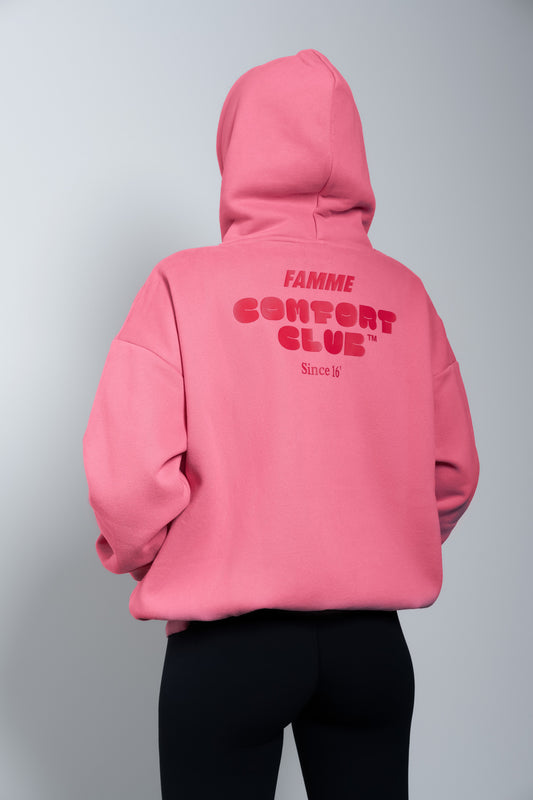 Pink Comfort Club Hoodie - for dame - Famme - Hoodie