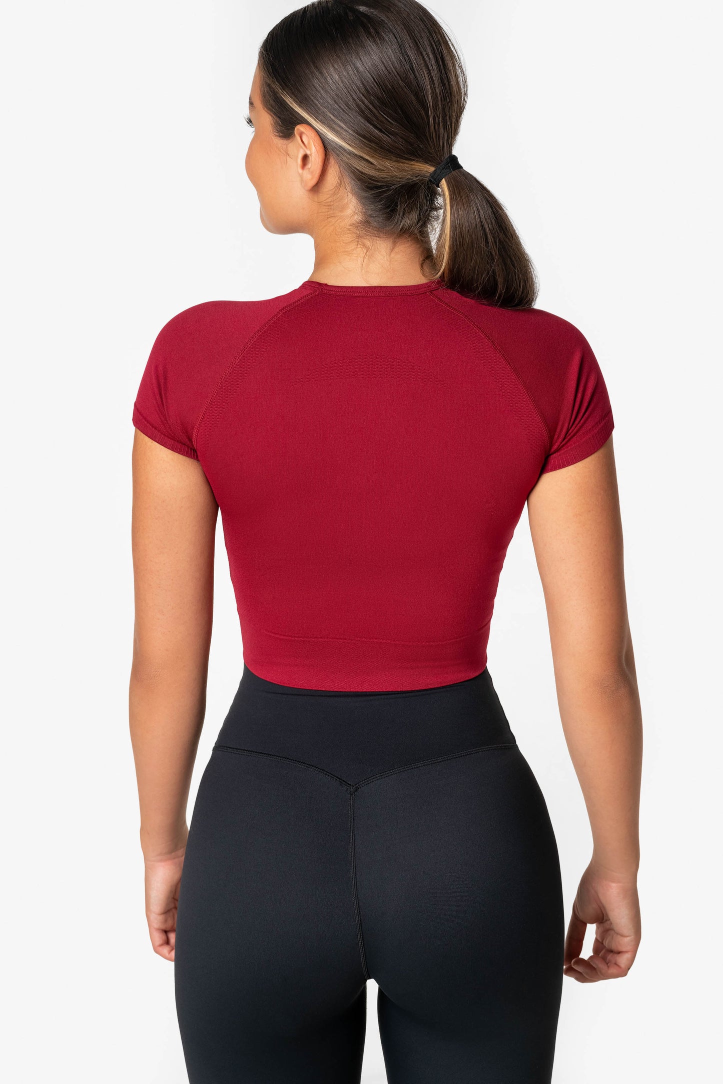 Red Seamless Cropped T-Shirt - for dame - Famme - T-Shirt